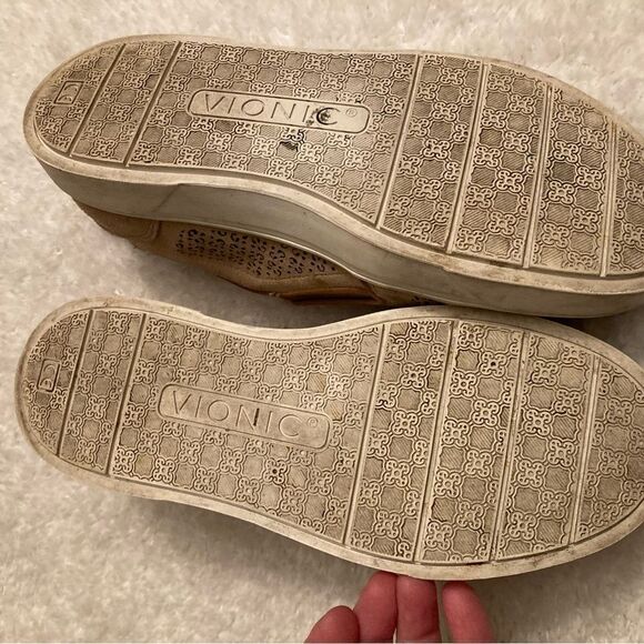 Vionic Tan Suede Kimmie Skip On Sneakers - Picture 7 of 8